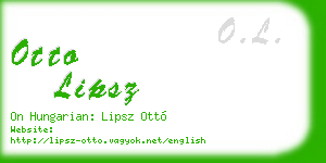 otto lipsz business card